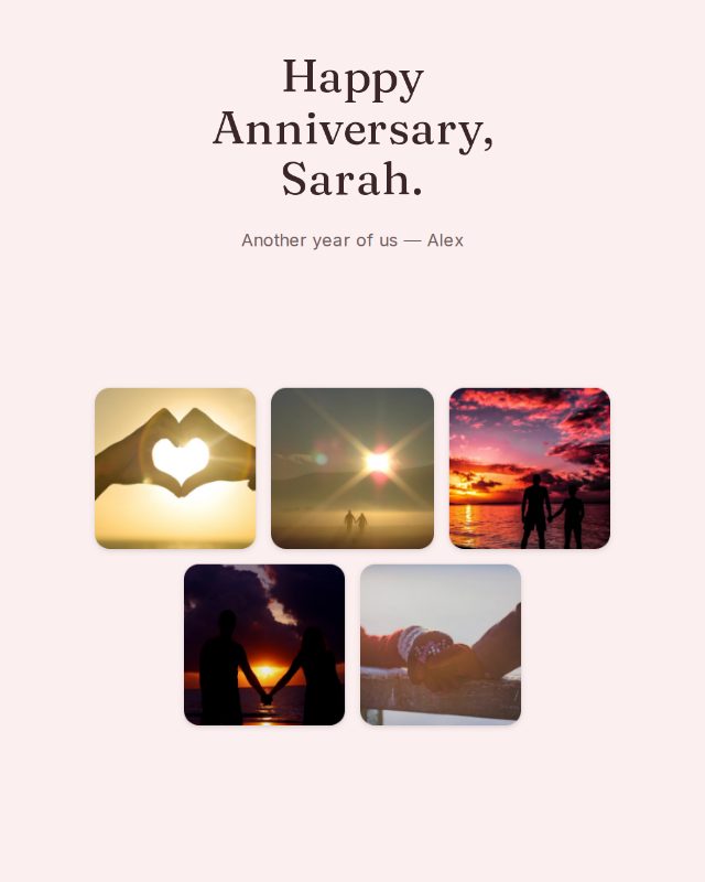 Blush Garden anniversary design